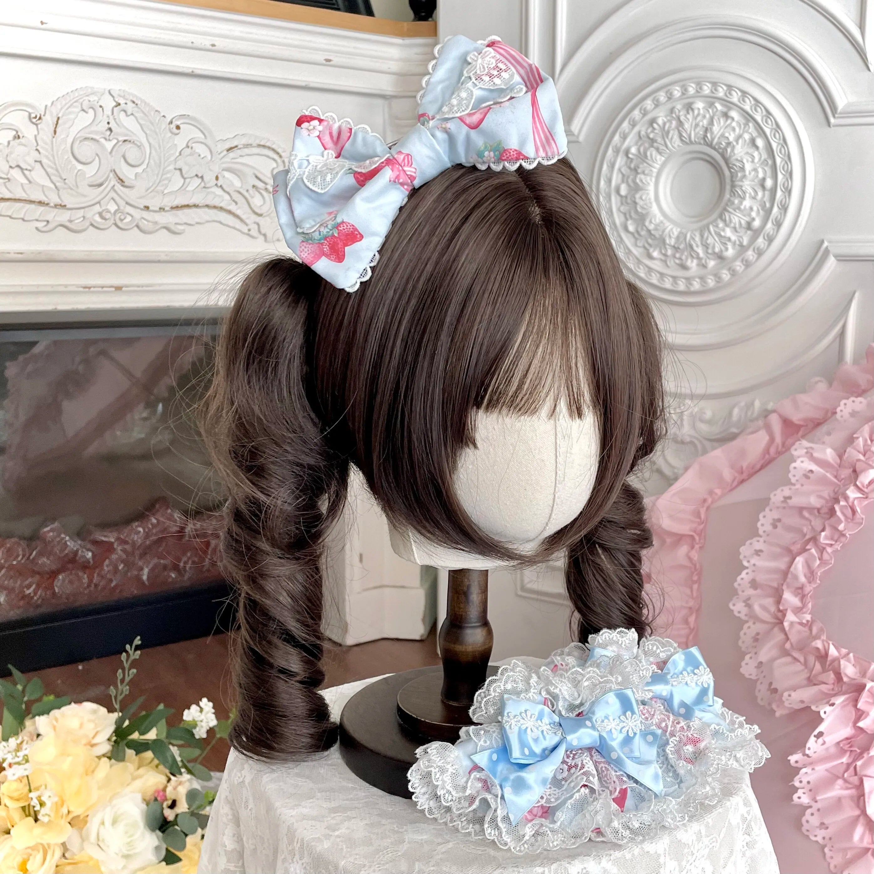 Deer Strawberry Garden Old-School Strawberry Print Lolita JSK Accessories