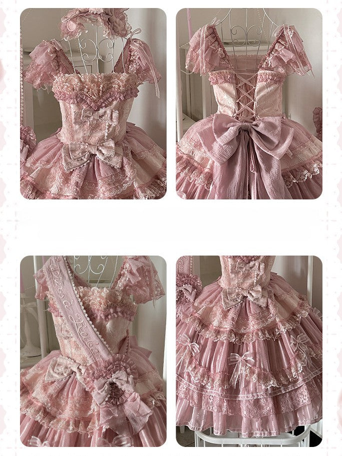 Ribbon Rabbit Lolita Pink JSK Dress