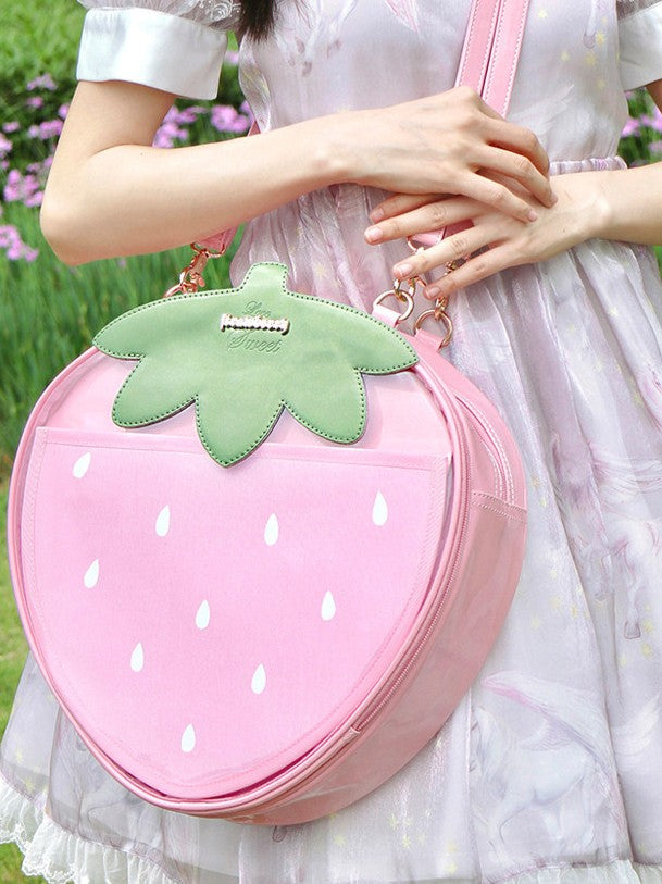 Mint Manbo Sweet Lolita Strawberry Dual‑Shoulder Itabag Backpack