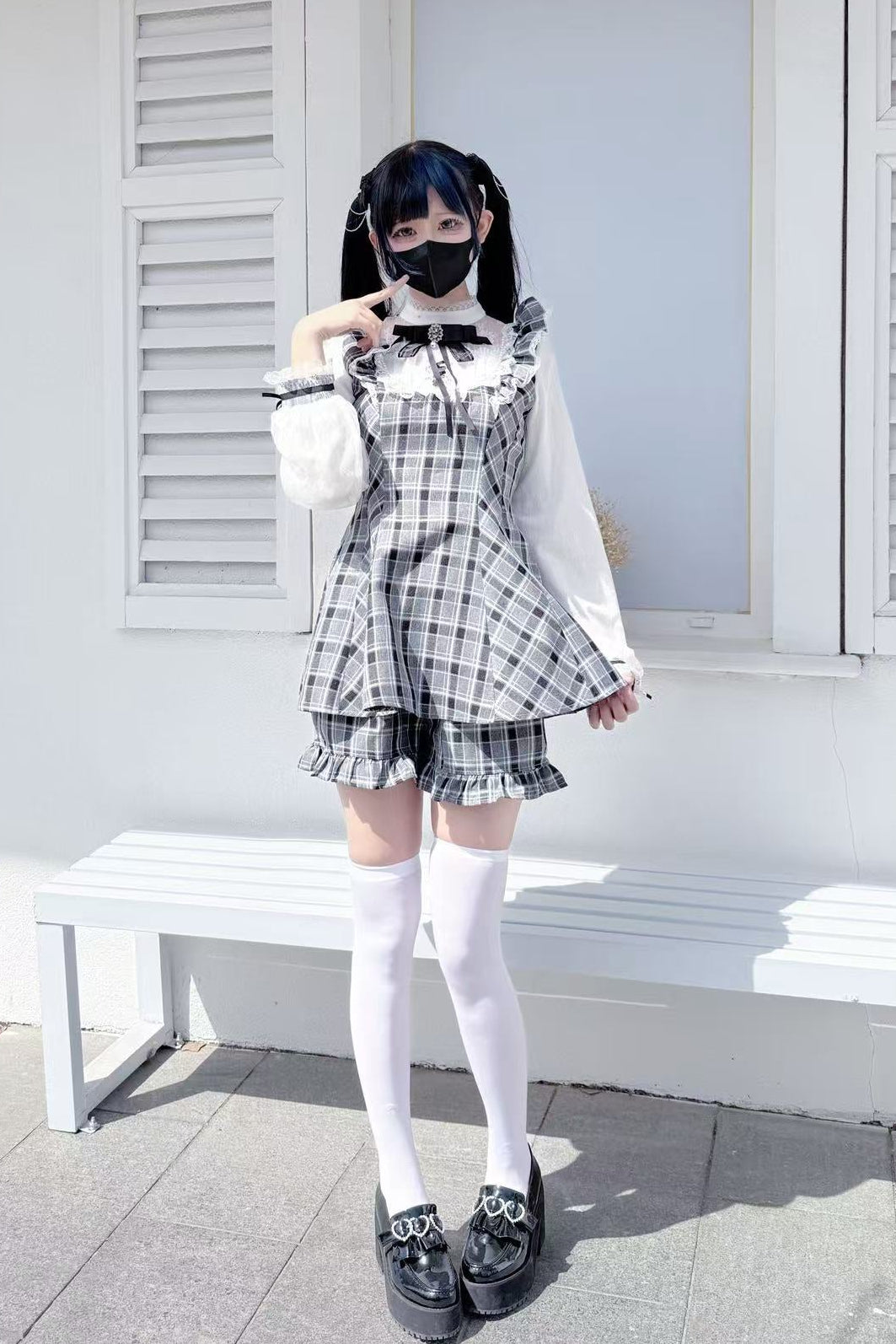 First Love Contract Lace Pearl Butterfly Top & Shorts Set