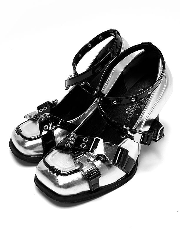 Туфли на высоком каблуке в стиле лолита, готика, панк, LE5013