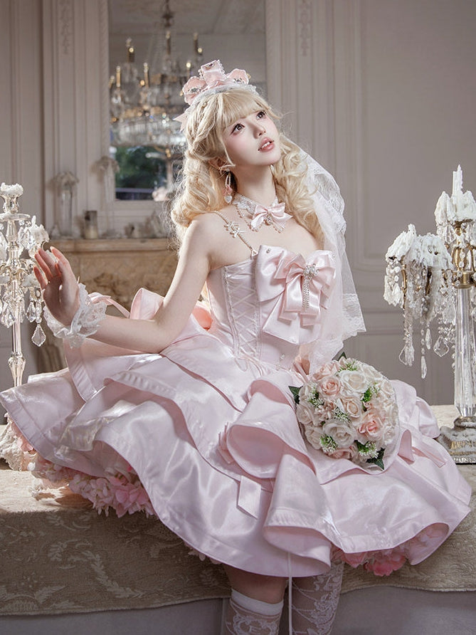 Satin Fantasy Lolita Long Length Cocktail Dress