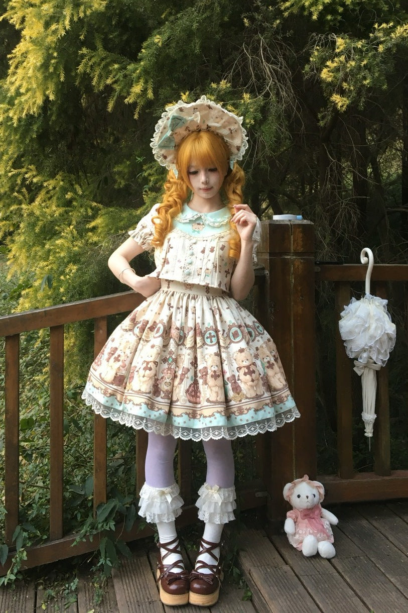 Cross Bear Sweet Vintage Original Lolita JSK and OP Dress Series
