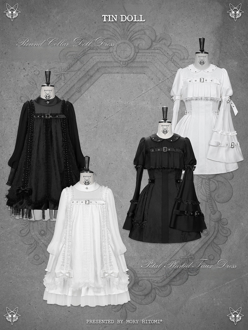 Tin Doll Black & White Gothic Lolita Lace Dress
