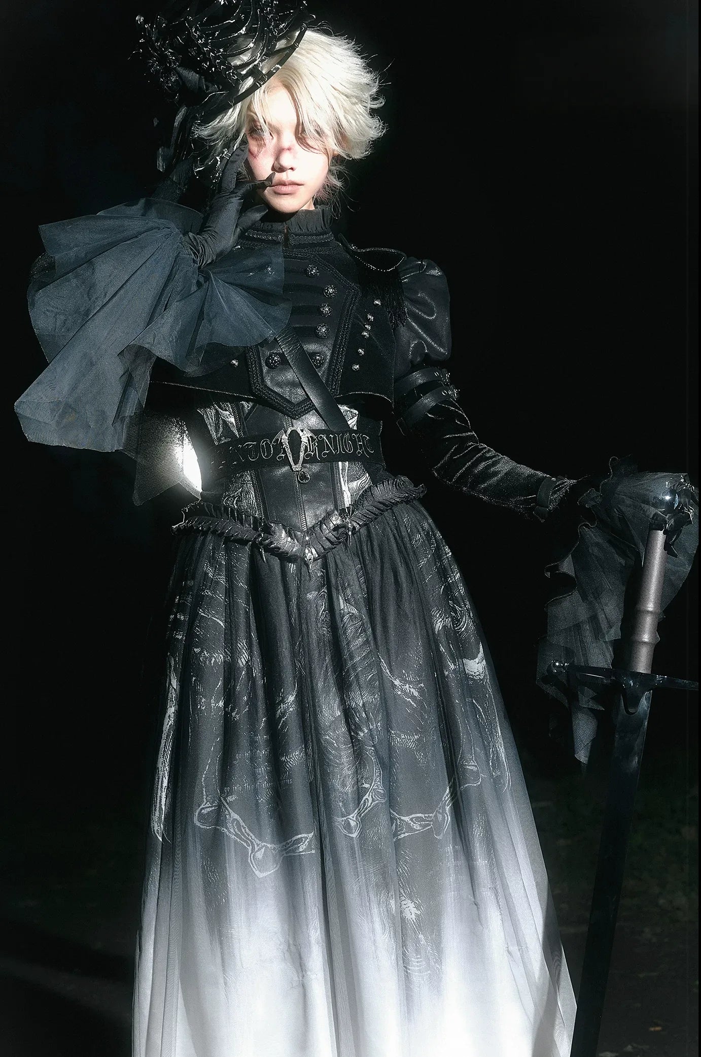 Ghost Knight Gothic Style Dress Set