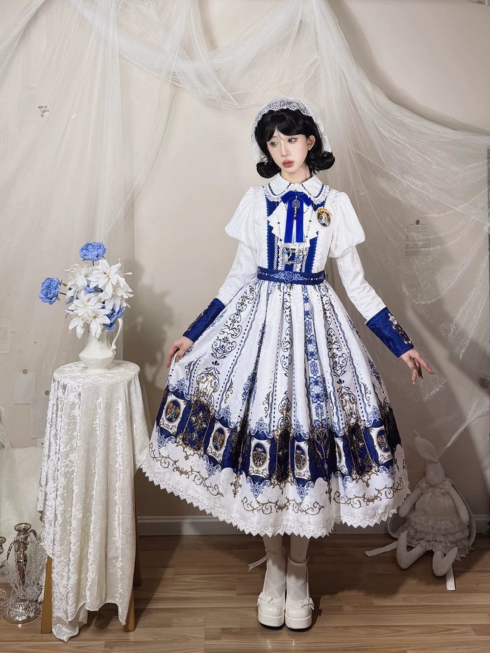 Blood Night Lamplighter Gothic Vintage Lolita OP Dress & SK Skirt