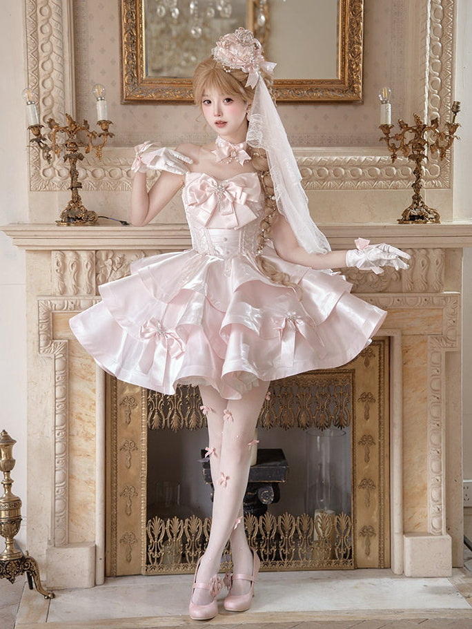Satin Fantasy Lolita Long Length Cocktail Dress