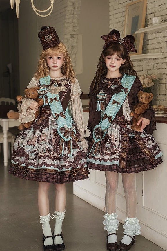 Bear Cocoa Doll-like Lolita Suspender Dress