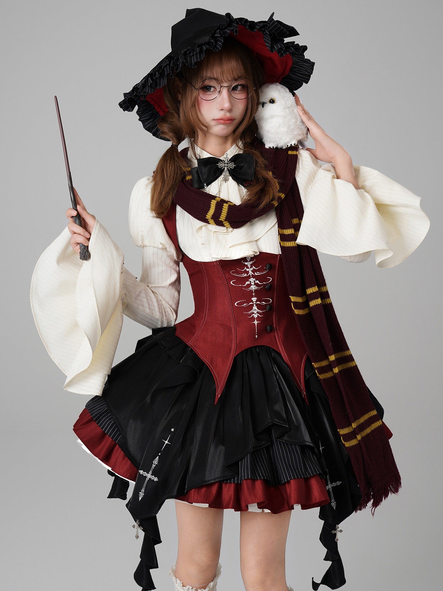 Upside-Down Curse Gothic Lolita Red Dress Set