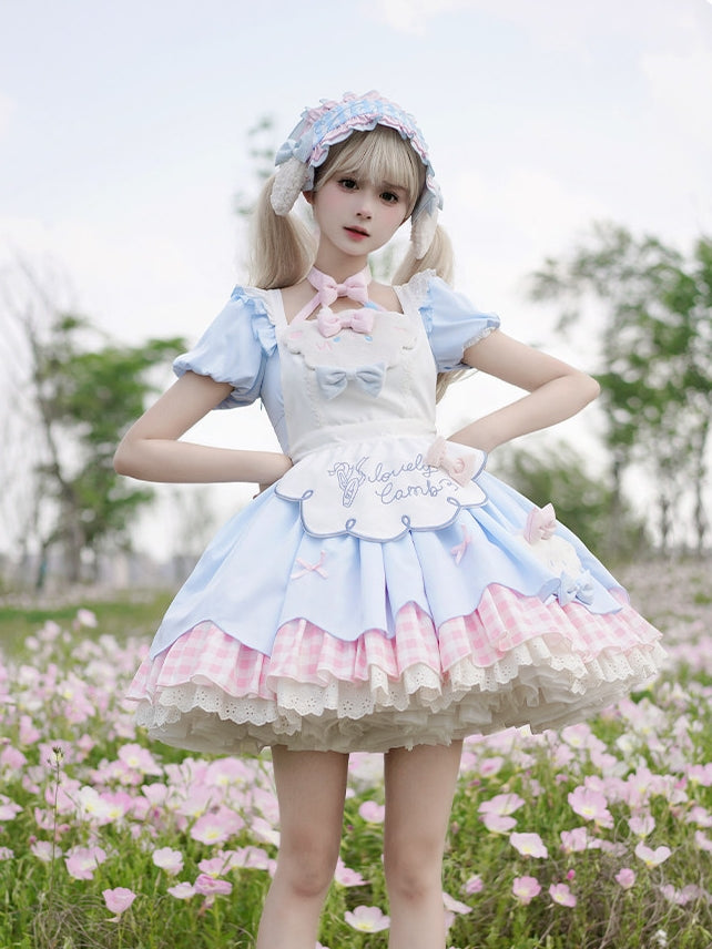 Baa Baa Story Lolita Puff Sleeve OP Dress