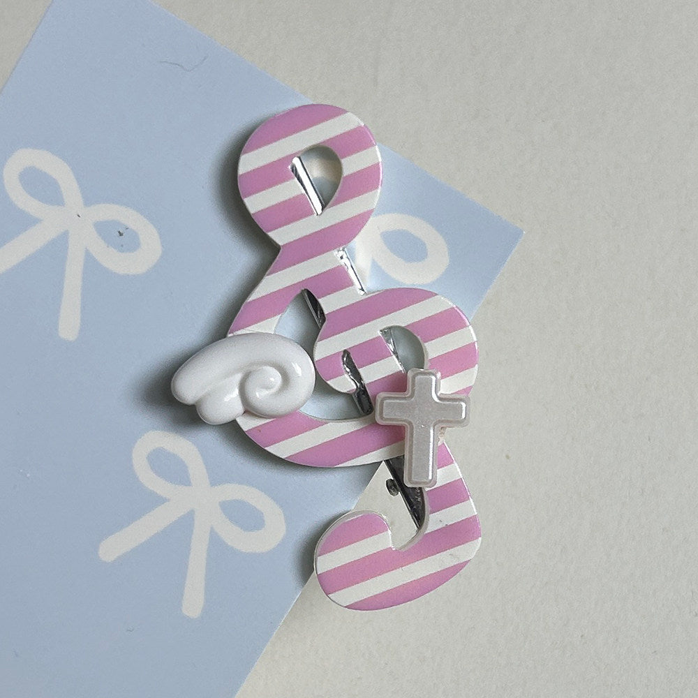 Vintage‑Y2K Lucky Musical Note Hair Clips Retro Girl Hair Accessories