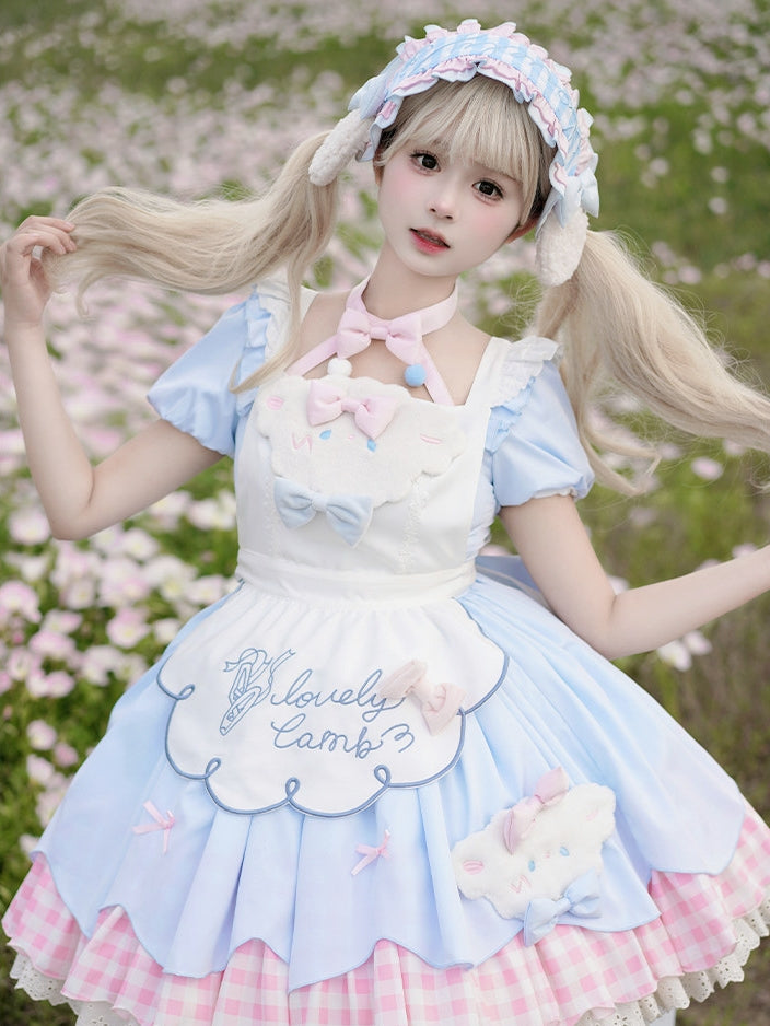 Baa Baa Story Lolita Puff Sleeve OP Dress