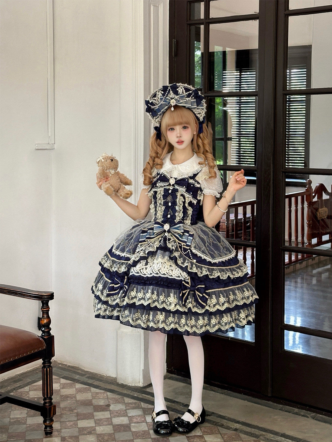 Crown of Gems Lolita Blue JSK Dress