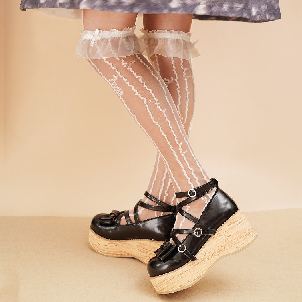 Tarta Tower Japanese Lolita Round‑Toe Platform Shoes