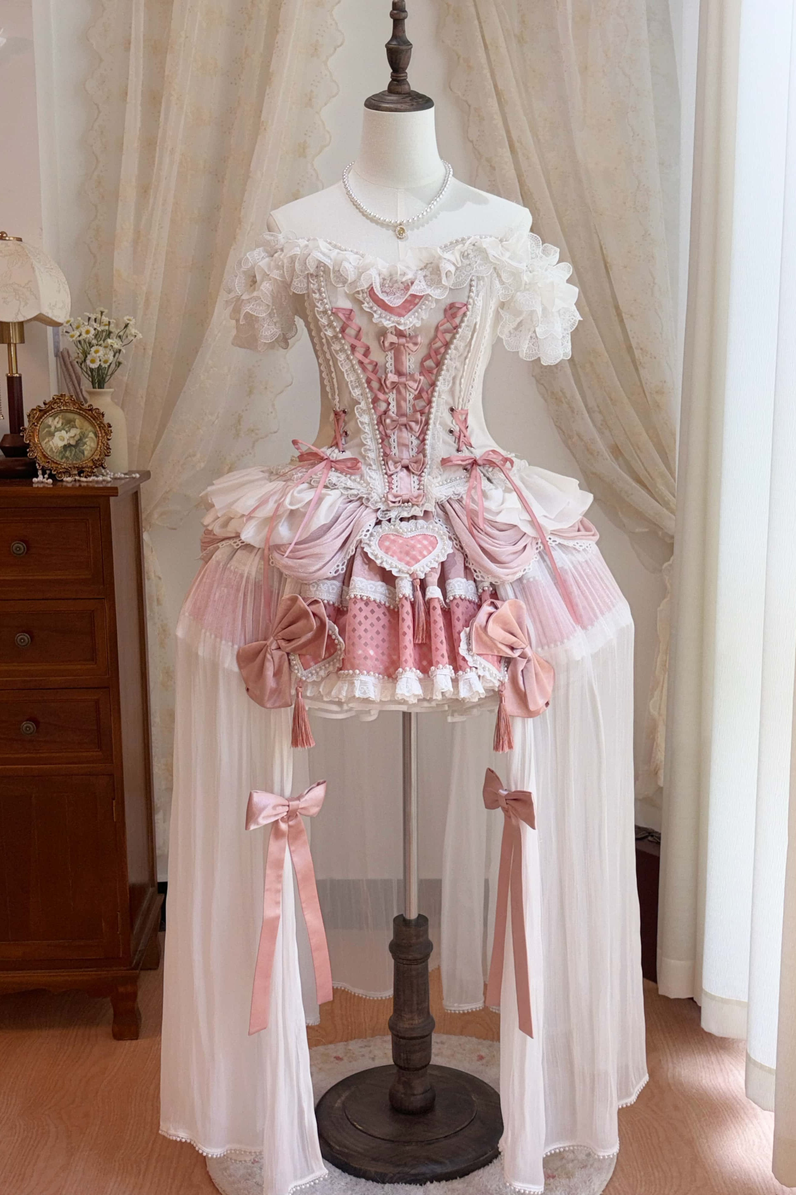 Sweet Dancer Lolita Ballet Style Tiered Dress Set