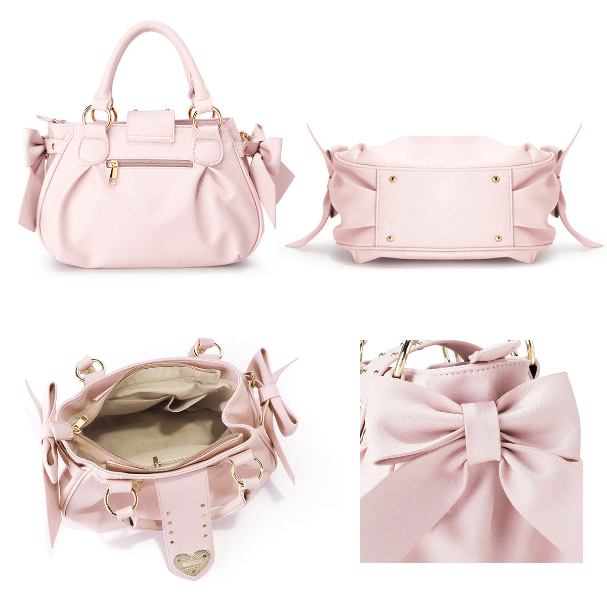Export Japanese Style Bow Lolita Lolita Bow & Heart Handbag