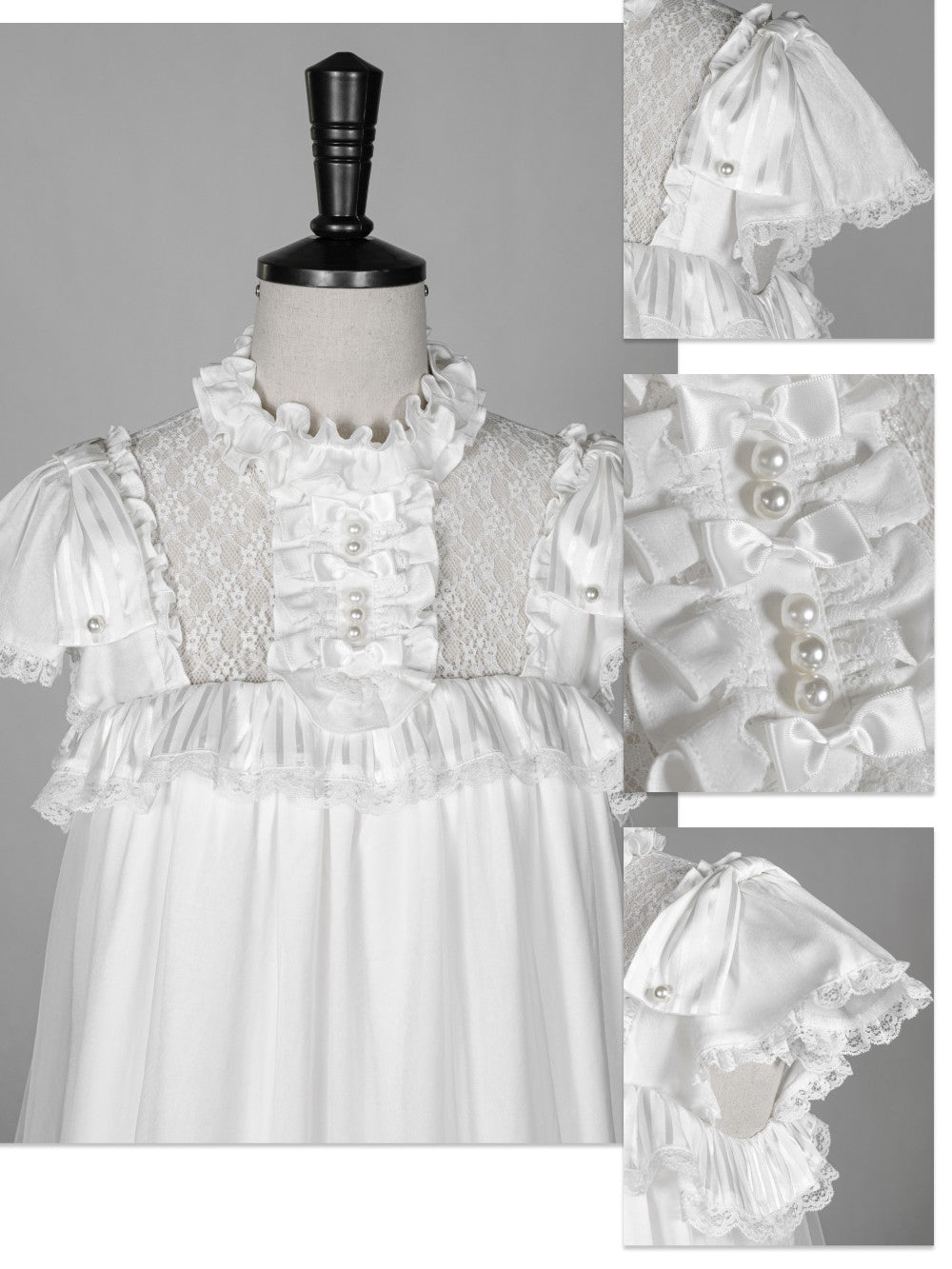 Transparent Puppet Lilisia & Luluna Gothic Lolita Pearl Lace Dress