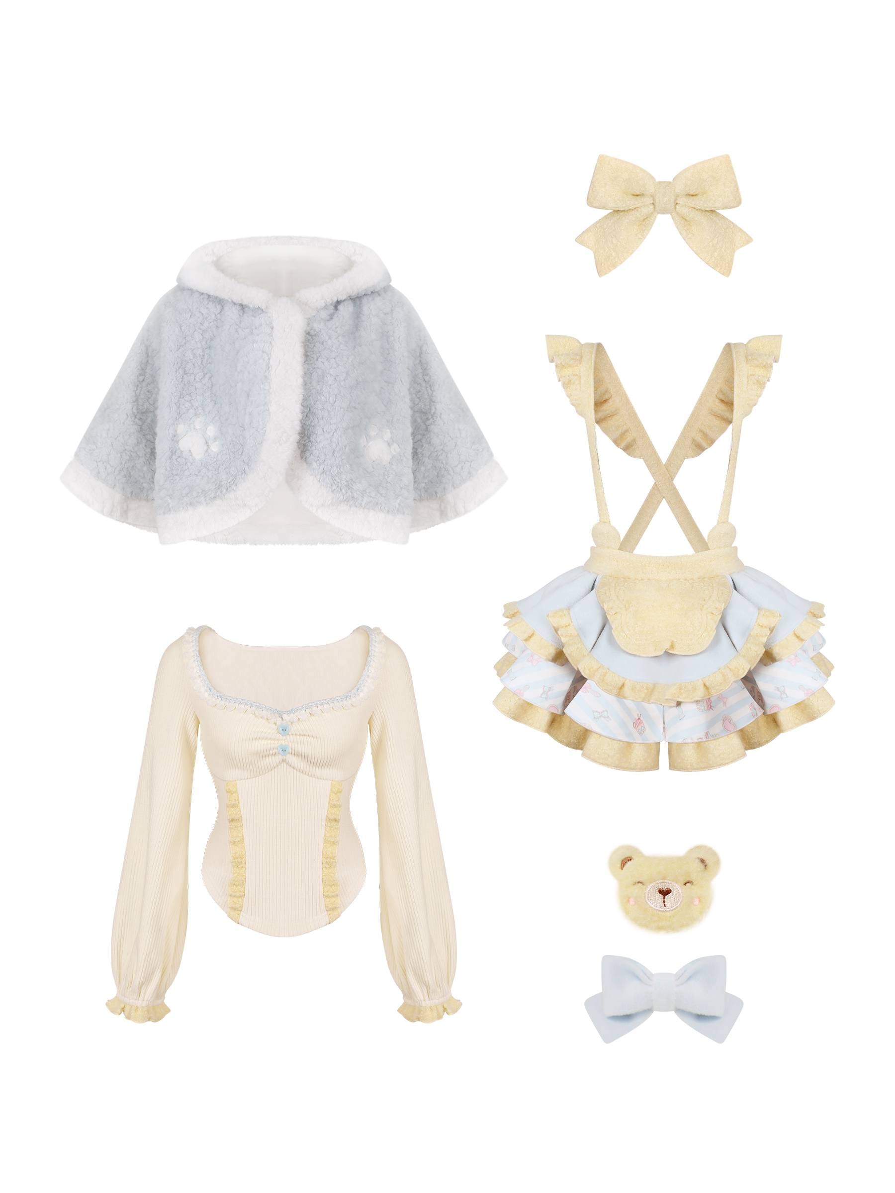 Pudding Paradise Girly Pudding Motif Jumper Skirt Set MGD0004