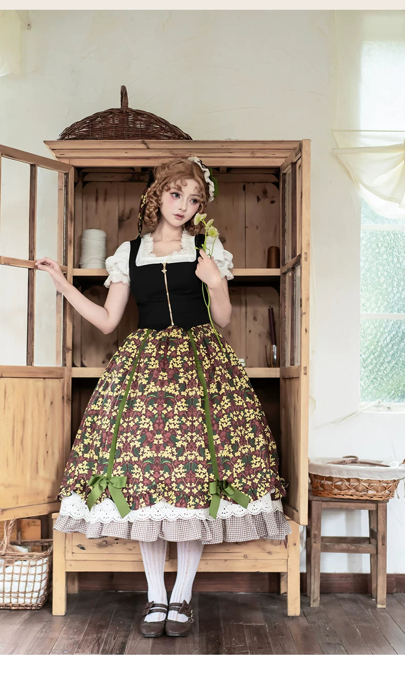 Blueberry Branches for the Woodland Bavarian Style Lolita JSK Dress