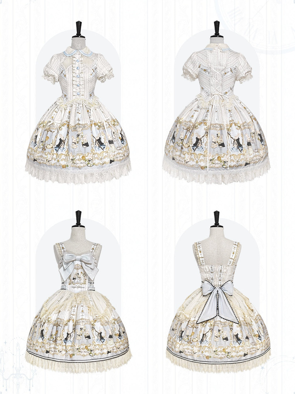 Magic Academy Record Vintage‑Old‑School Printed Lolita JSK / OP Dress