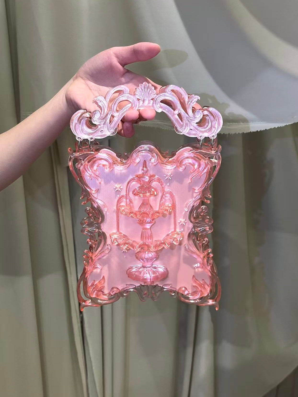 Baroque Fountain 3D Printed PLA Resin Handbag
