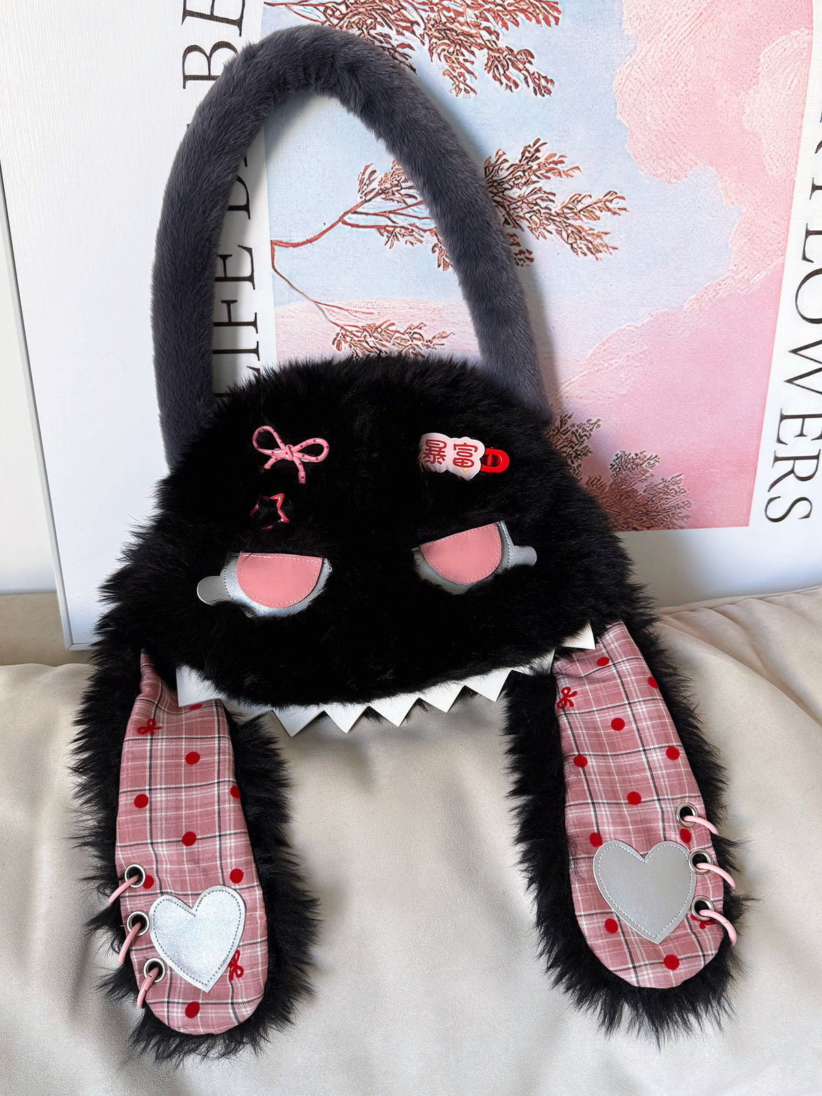 Magnetic Bunny Ear Plush Lolita Shoulder Bag with Chain