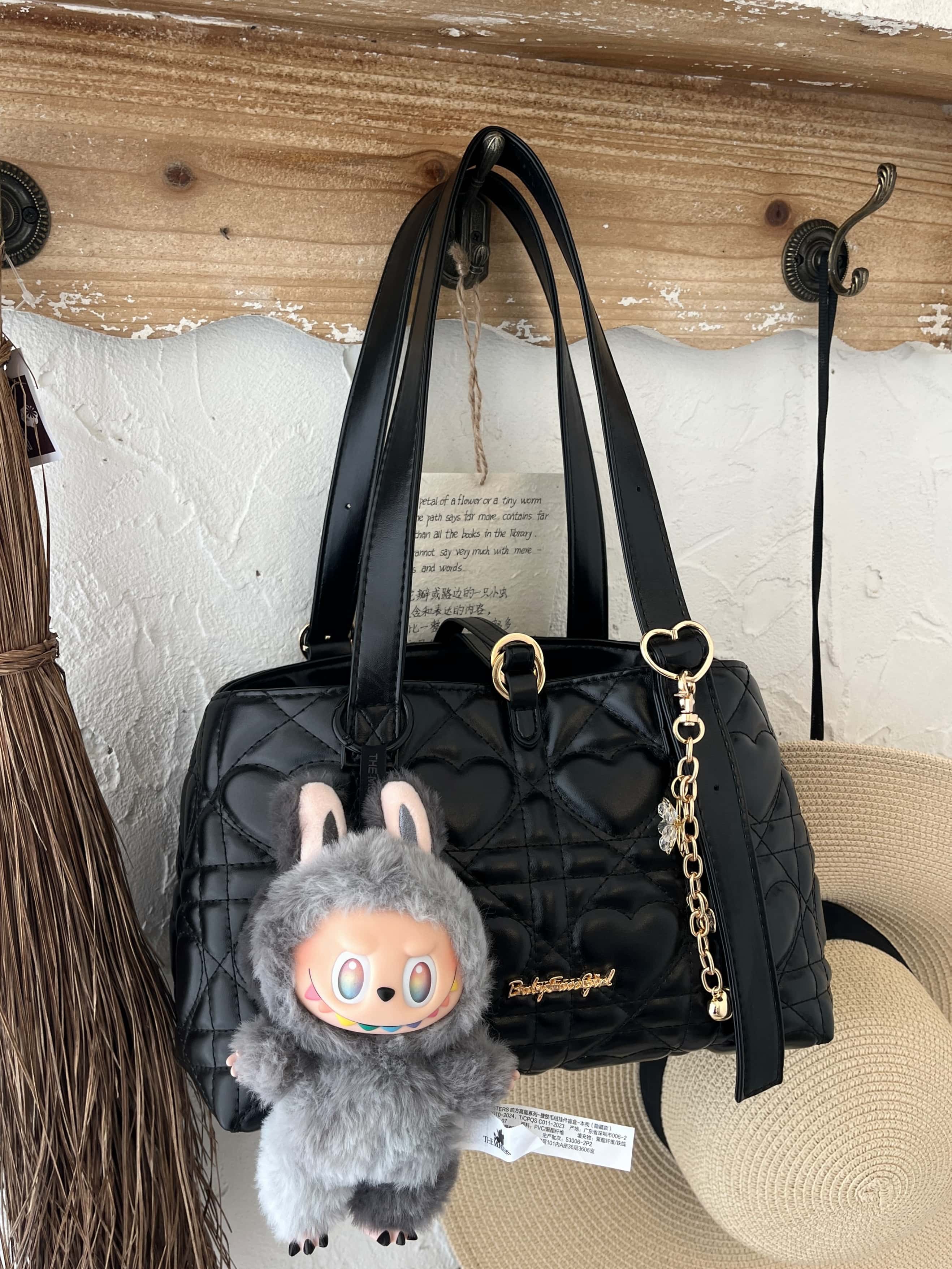 Intern Cupid Heart Quilted Sweet Lolita Tote Shoulder Bag