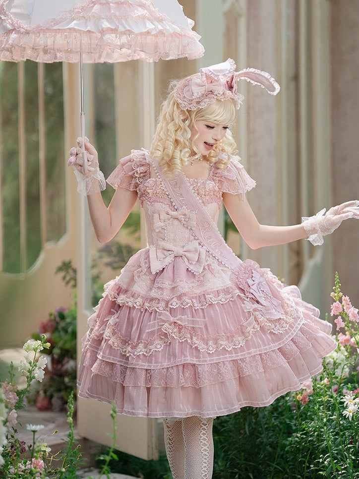 Ribbon Rabbit Lolita Pink JSK Dress