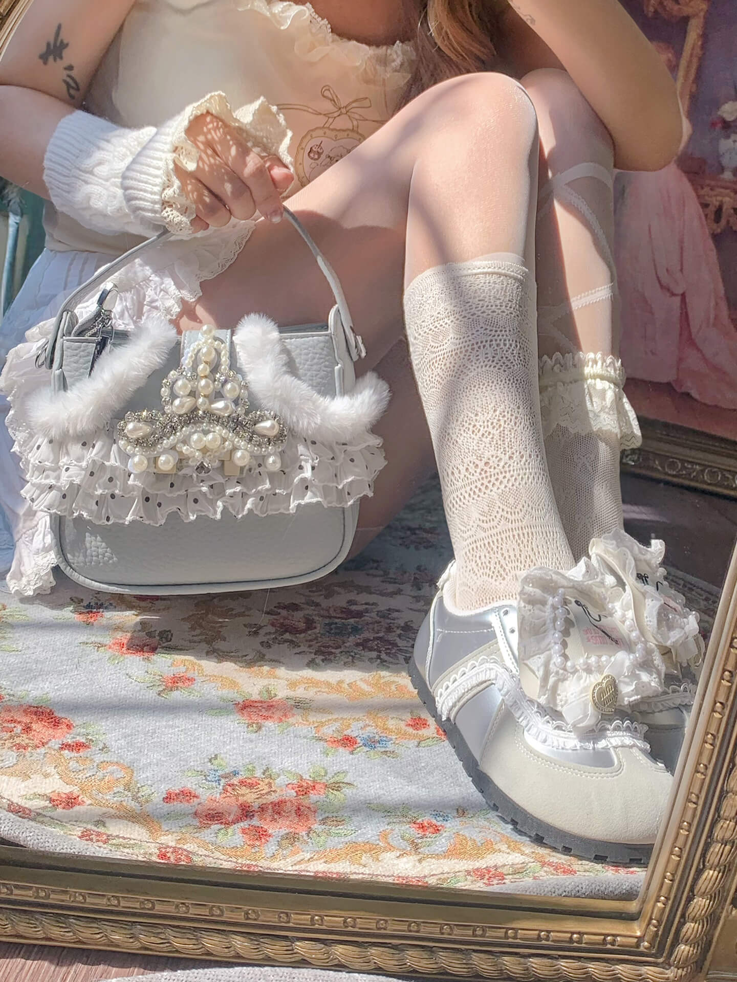 Lolita Sweet Pearl Rabbit Shoulder Bag LE8011