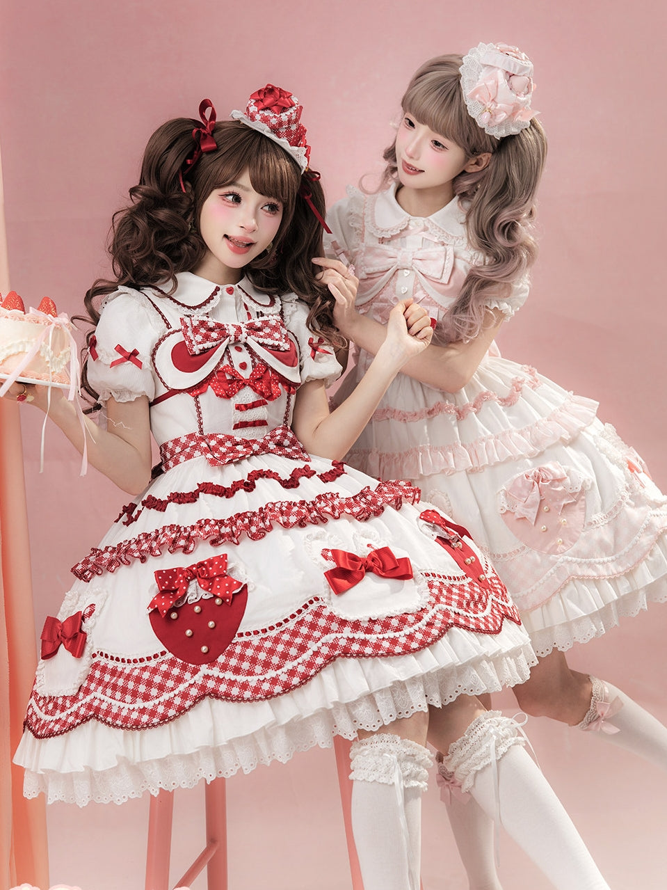 Starry‑Fallen Strawberry Rabbit Original Lolita Cute JSK Dress