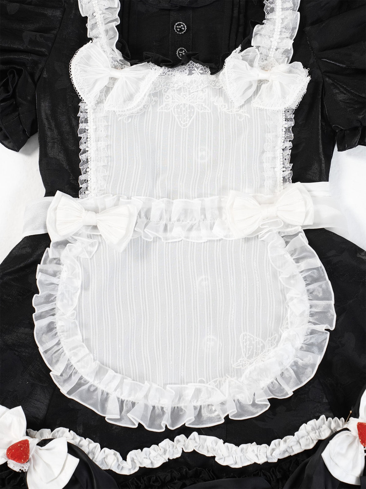 Twilight Berry Princess Gothic Maid Lolita Tiered Embroidered OP Dress