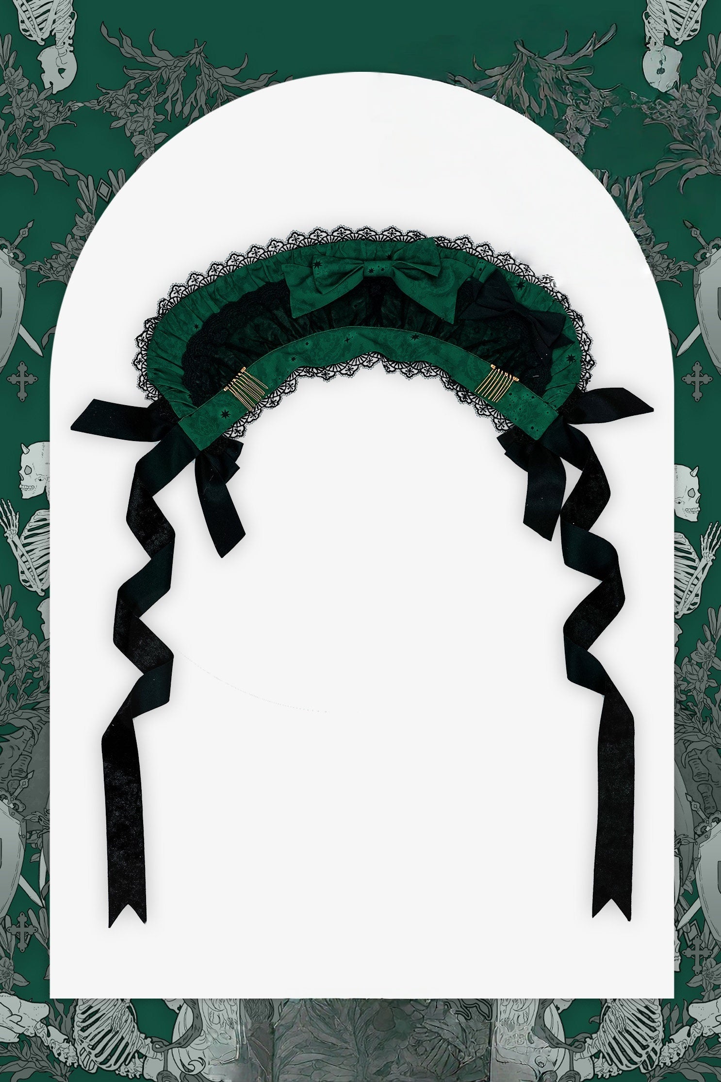 Dragon Bone Lily Lolita Gothic Green OP Dress