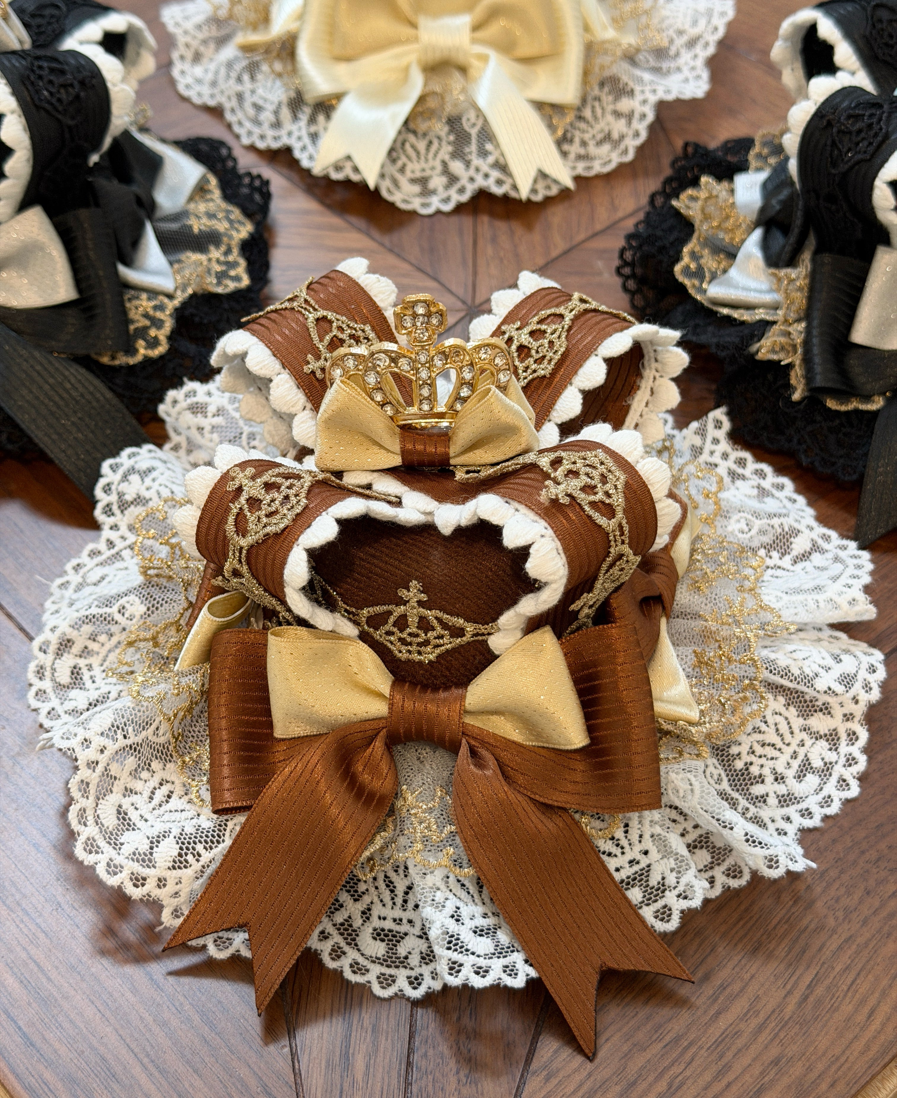 Brown Crown Lolita Idol Academy Fake Two-Piece OP Dress