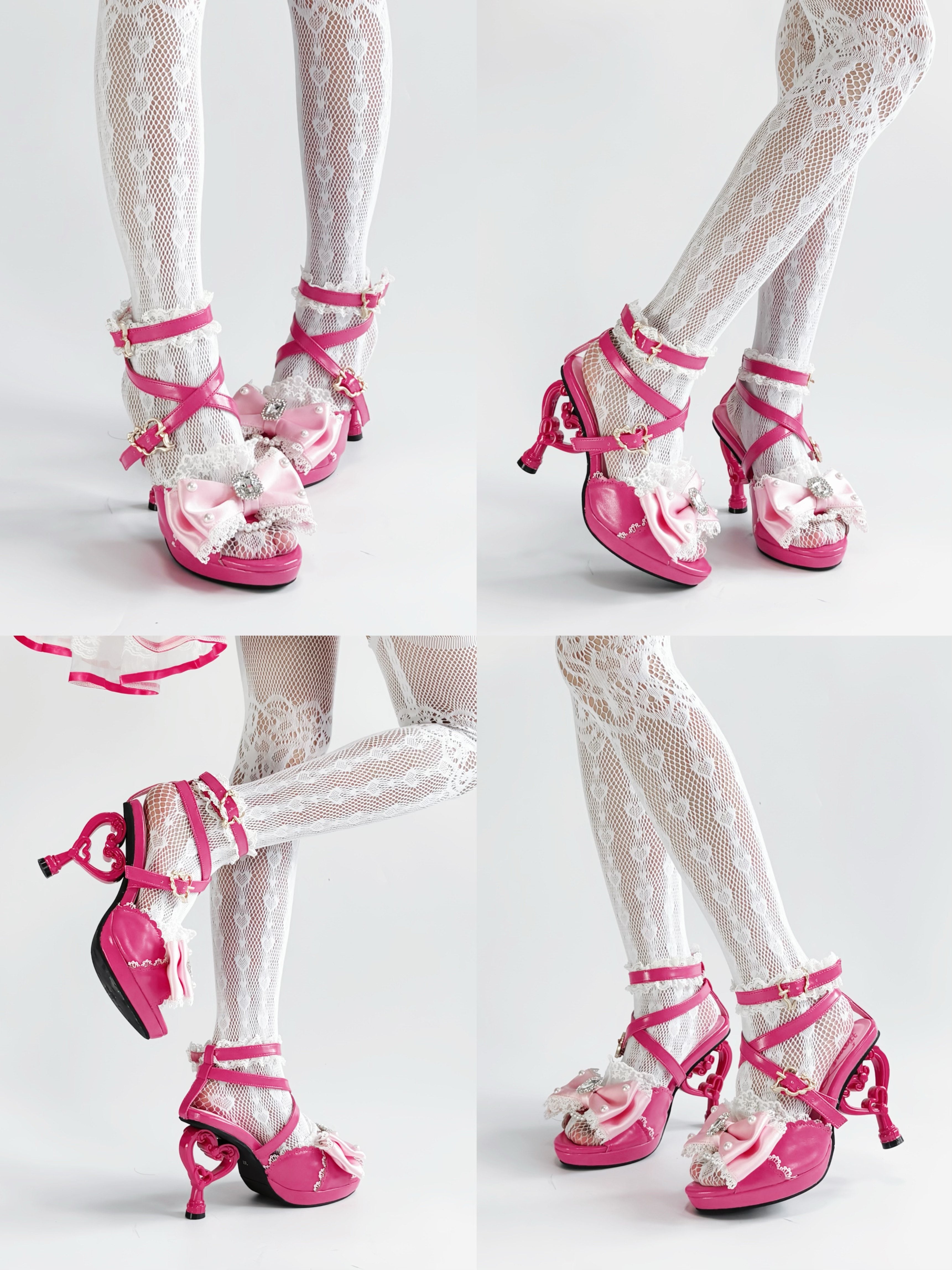 Heisei Yukihime Japanese Peep Toe Heels