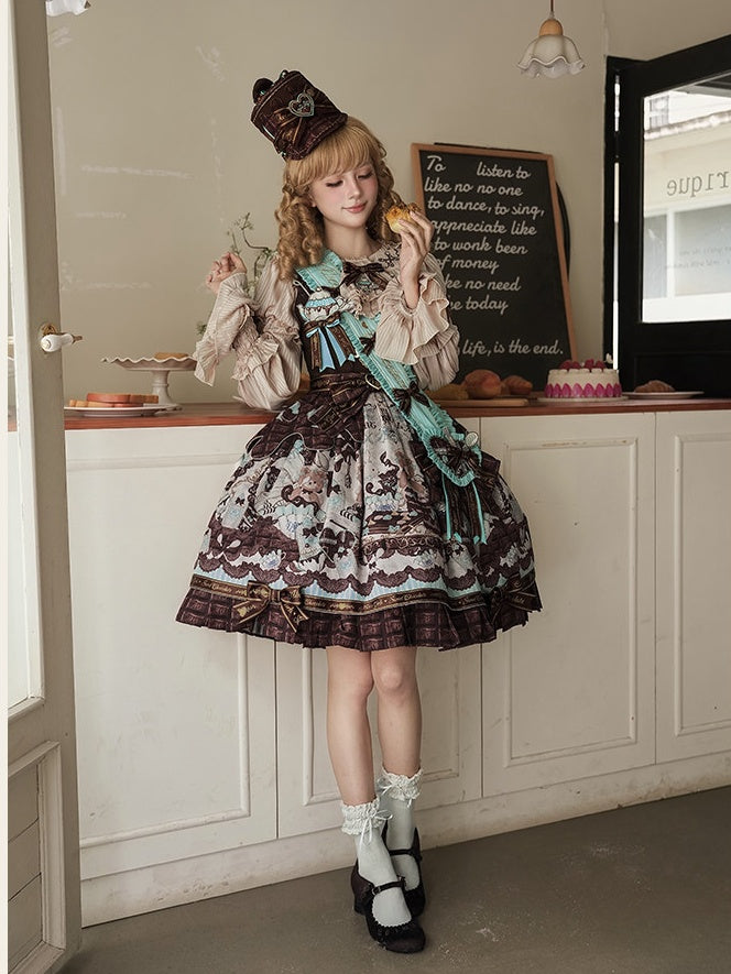 Bear Cocoa Doll-like Lolita Suspender Dress