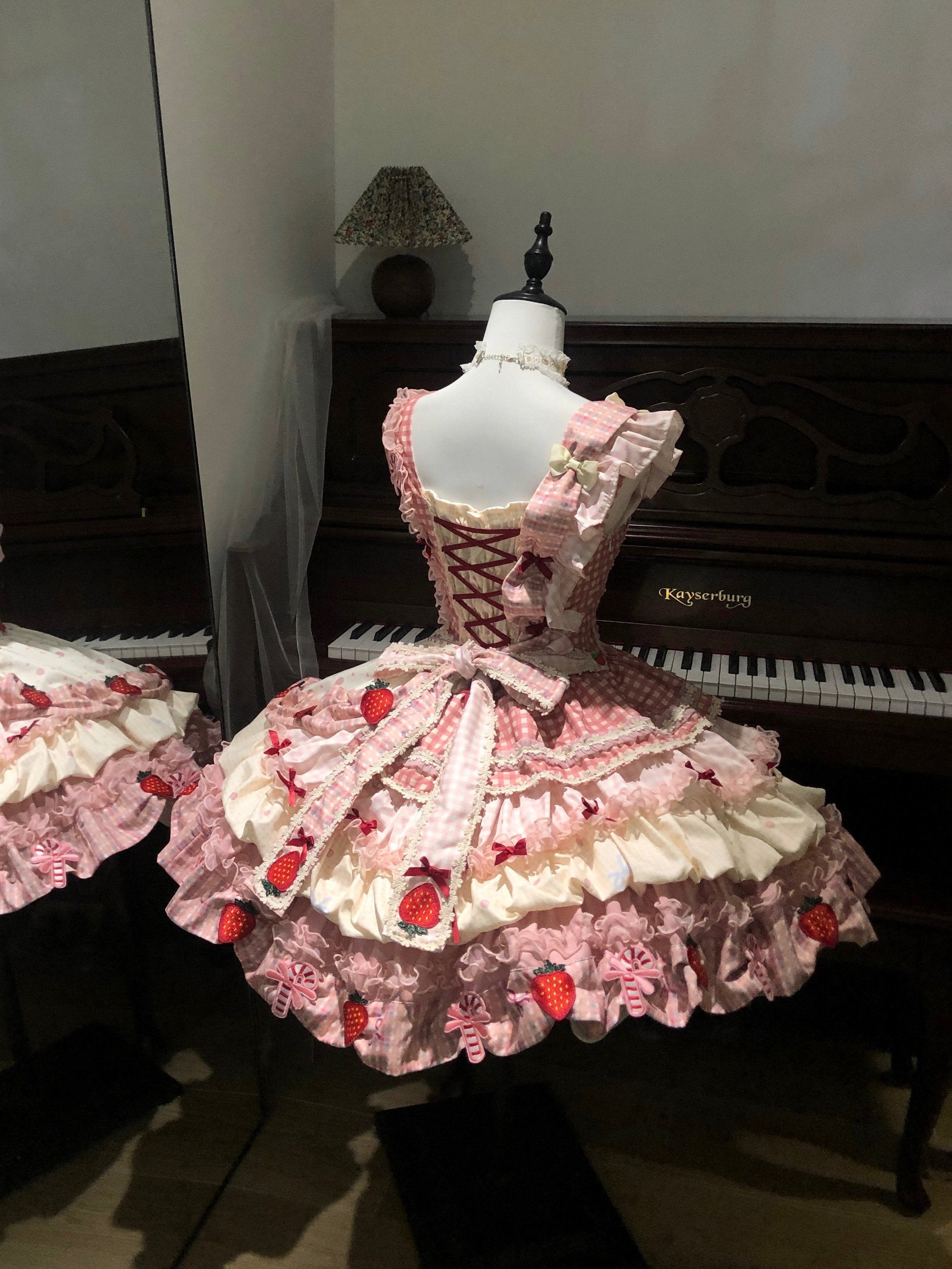 Cheese Strawberry Rose Lolita JSK Set
