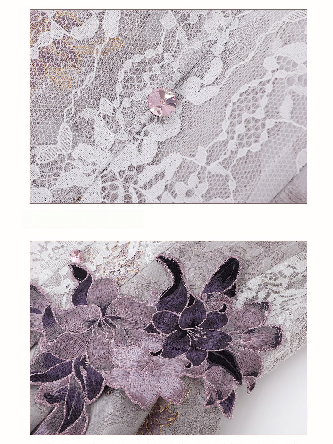Little Lily Japanese‑Style Purple Lolita Embroidered Blouse & JSK Dress