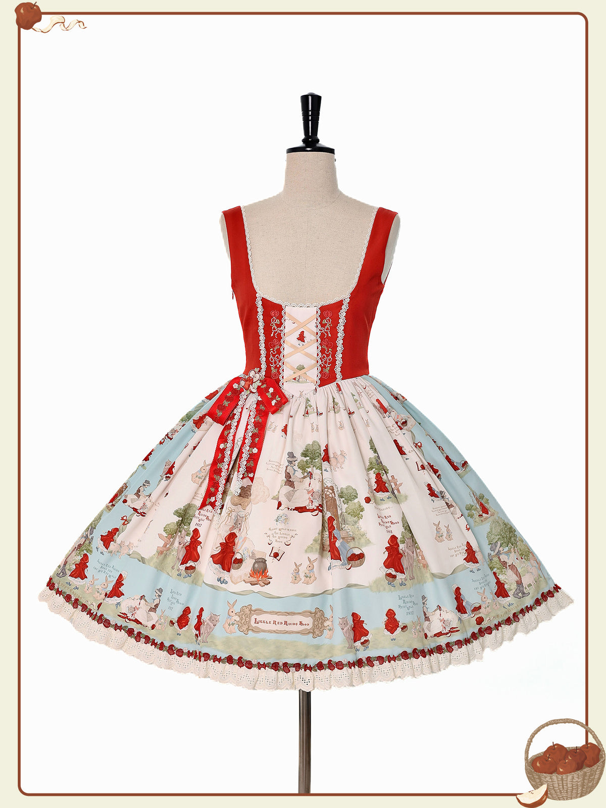 Little Red Riding Hood Original Fairy Tale Style Lolita Bustier JSK Dress