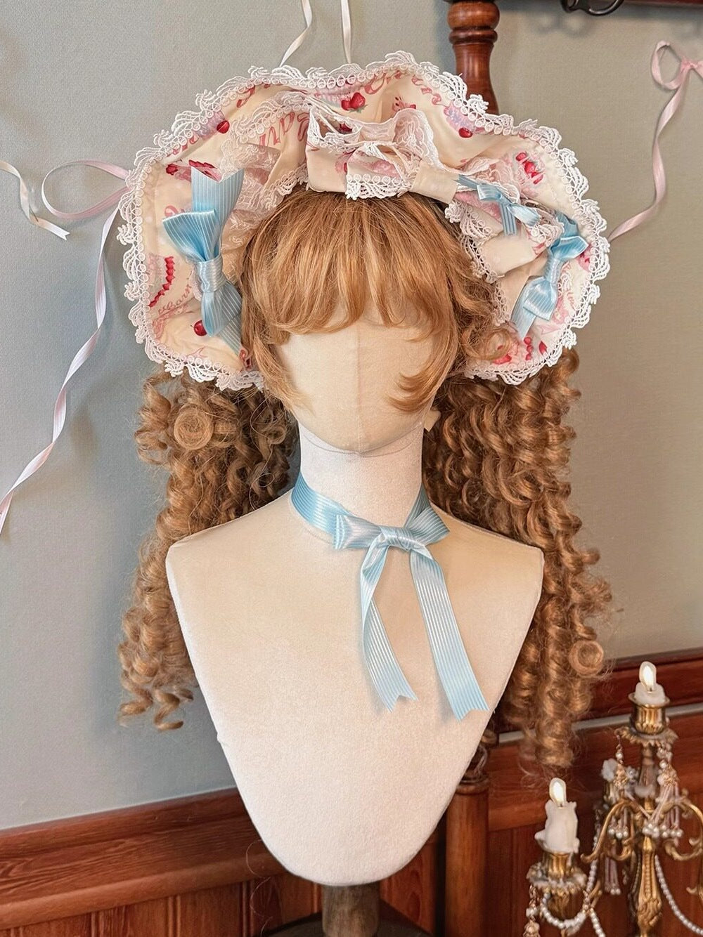 Strawberry Patissier Vintage‑Doll Aesthetic Lolita OP Dress
