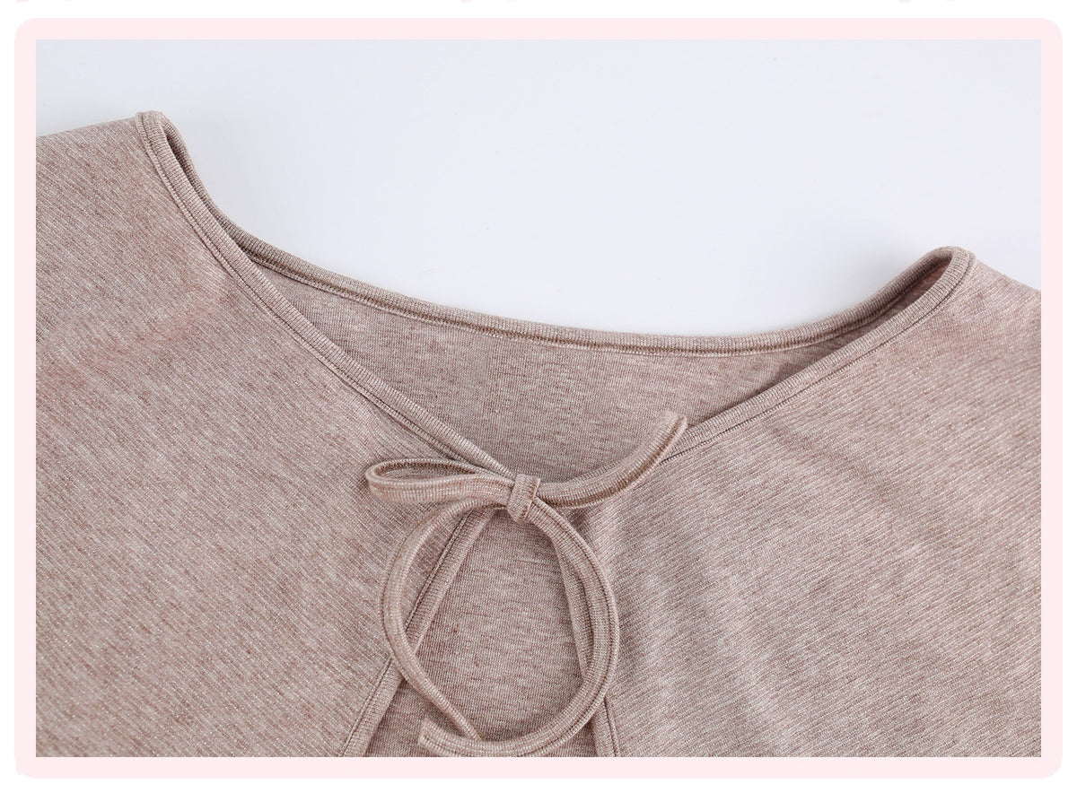 Brown Cardigan White Pink Cami Top Brown Casual Pants Daily Girly Set