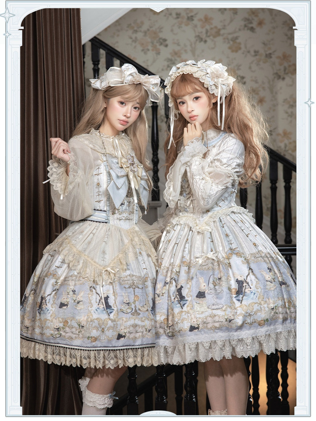 Magic Academy Record Vintage‑Old‑School Printed Lolita JSK / OP Dress