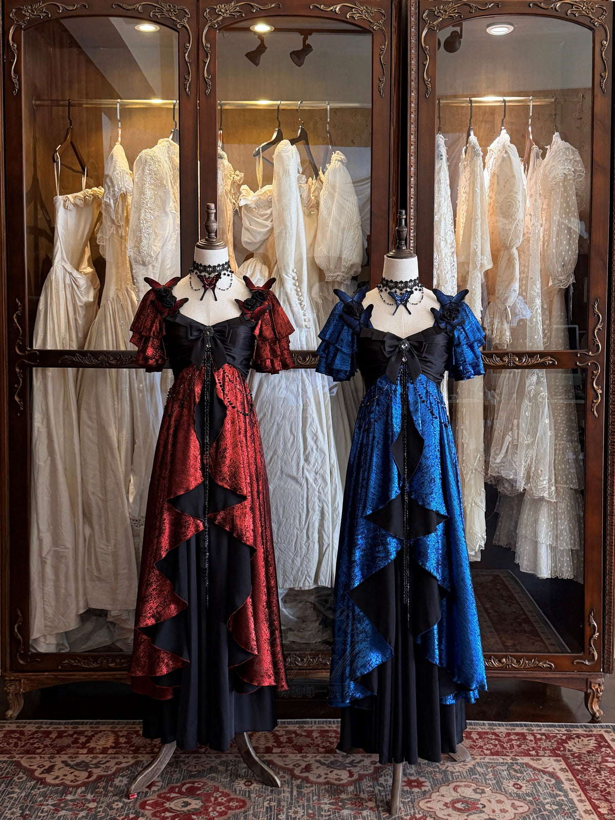 Night Banquet Butterfly Shadow Classic Empire Waist Lolita OP Dress