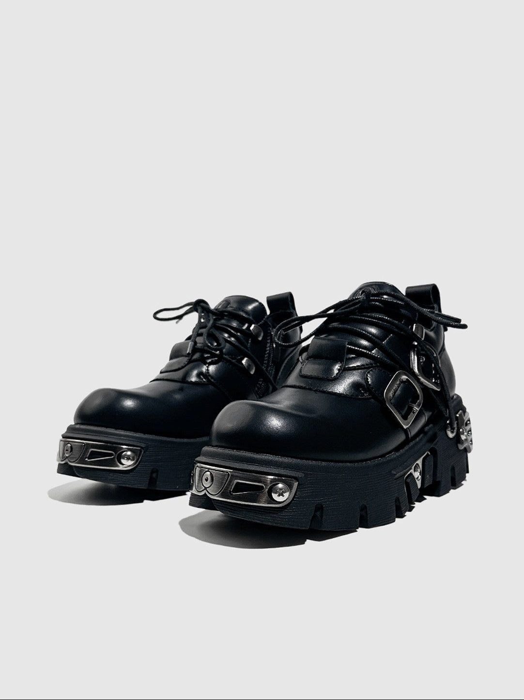 Spanish‑Inspired Dark Gothic Punk Alt‑Fashion Chunky Platform Shoes