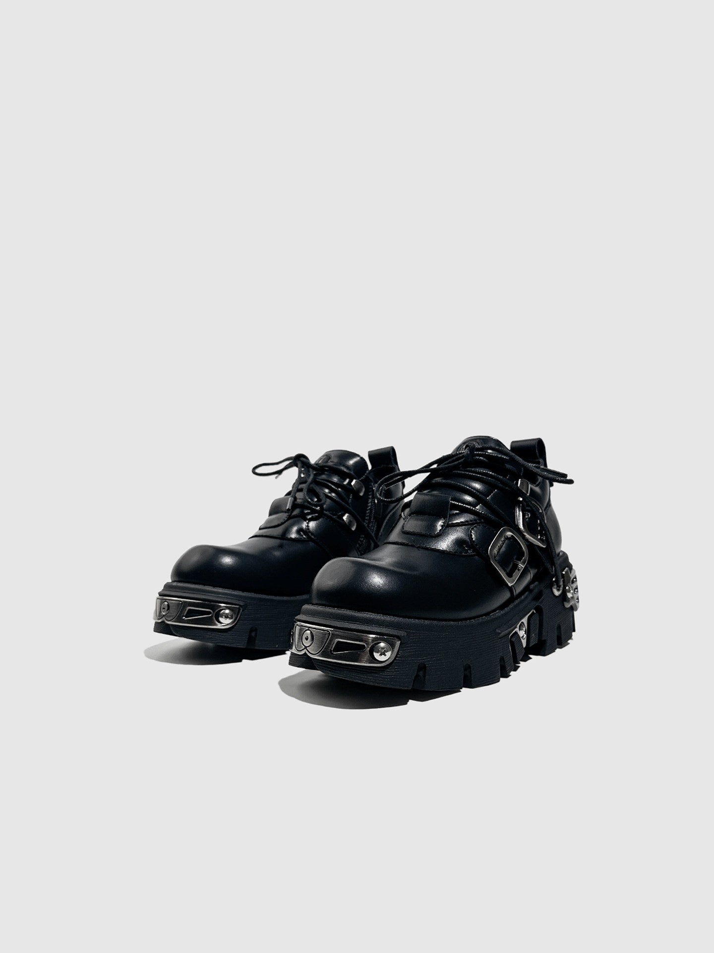 Spanish‑Inspired Dark Gothic Punk Alt‑Fashion Chunky Platform Shoes