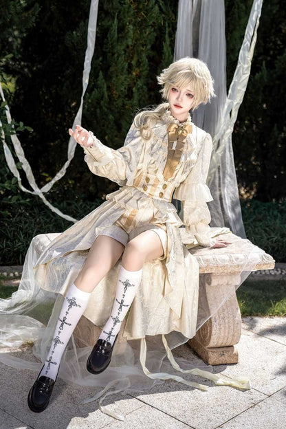 Lolita Court Prince Ouji Outfit with Suspender Pants LO1003