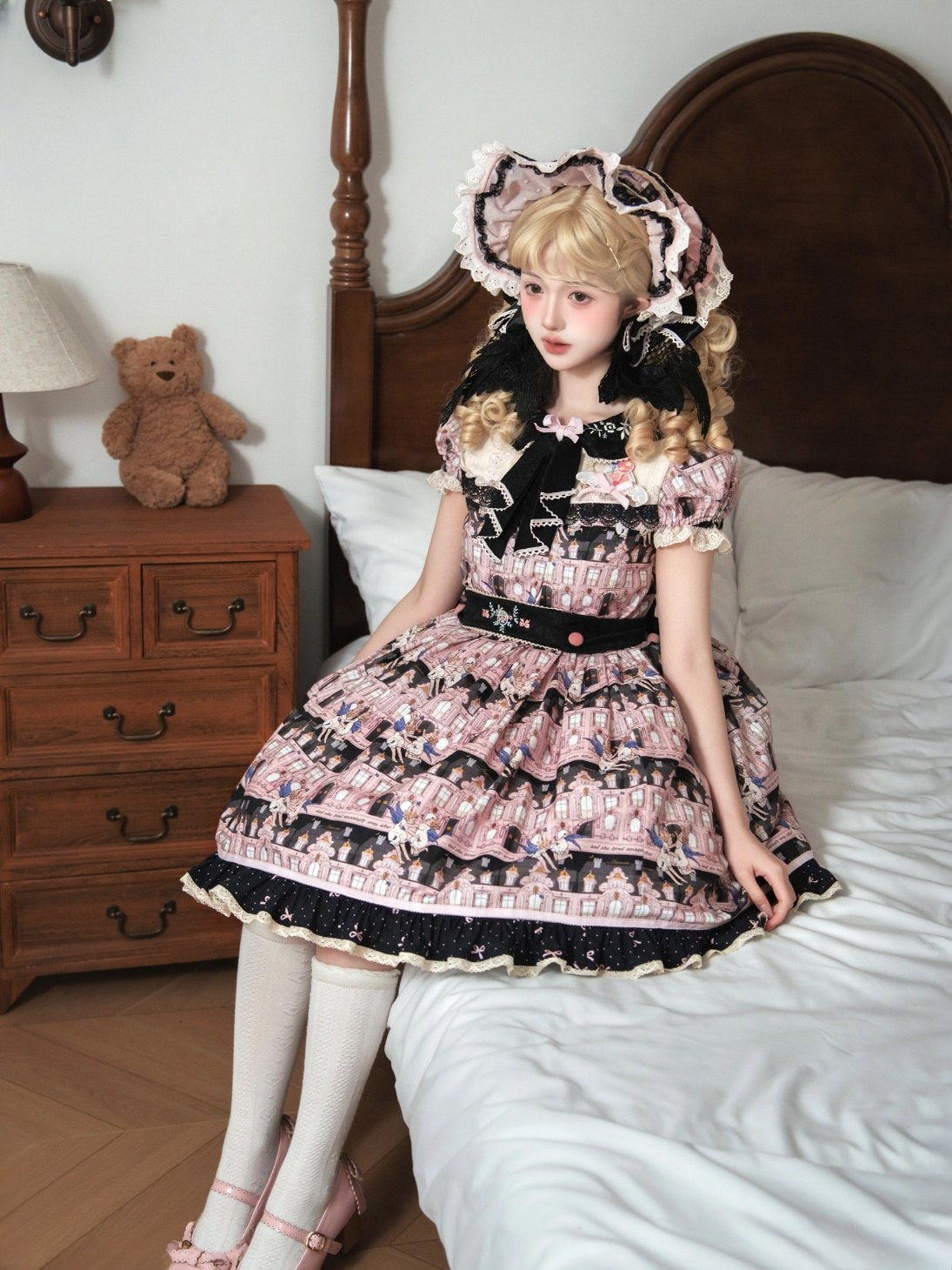 Angel Post Office Print Lolita OP Dress