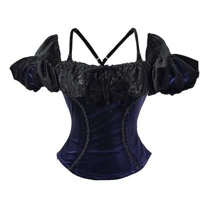Lolita Dark style Fishbone Velvet Dress LG1009