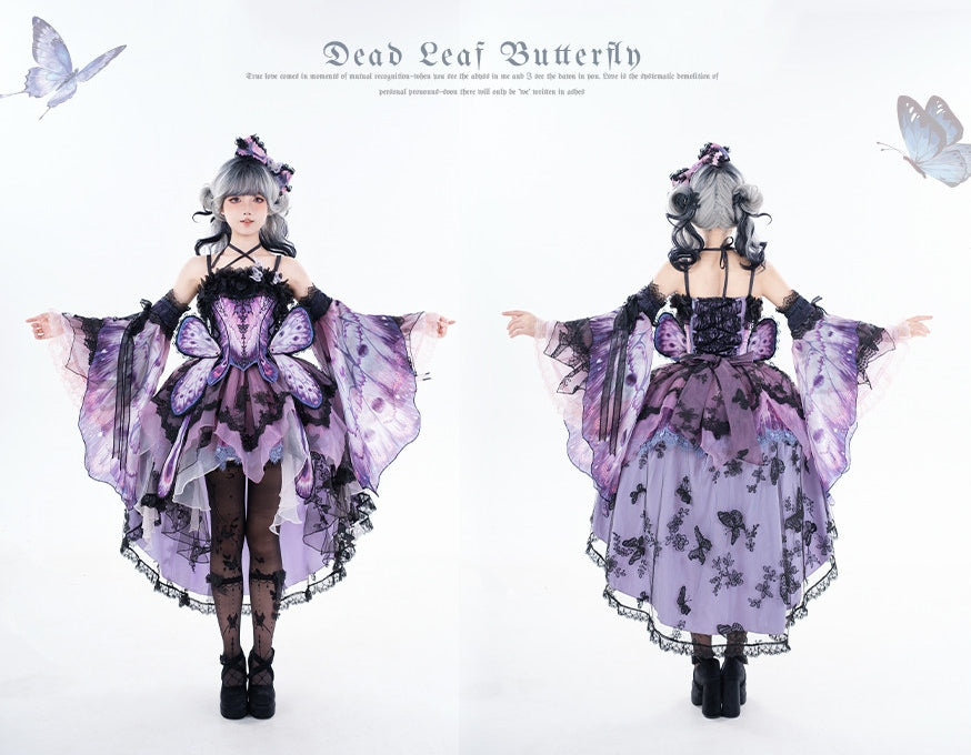 Dead Leaf Butterfly 3.0 Lolita Gothic Top & SK Dress Set