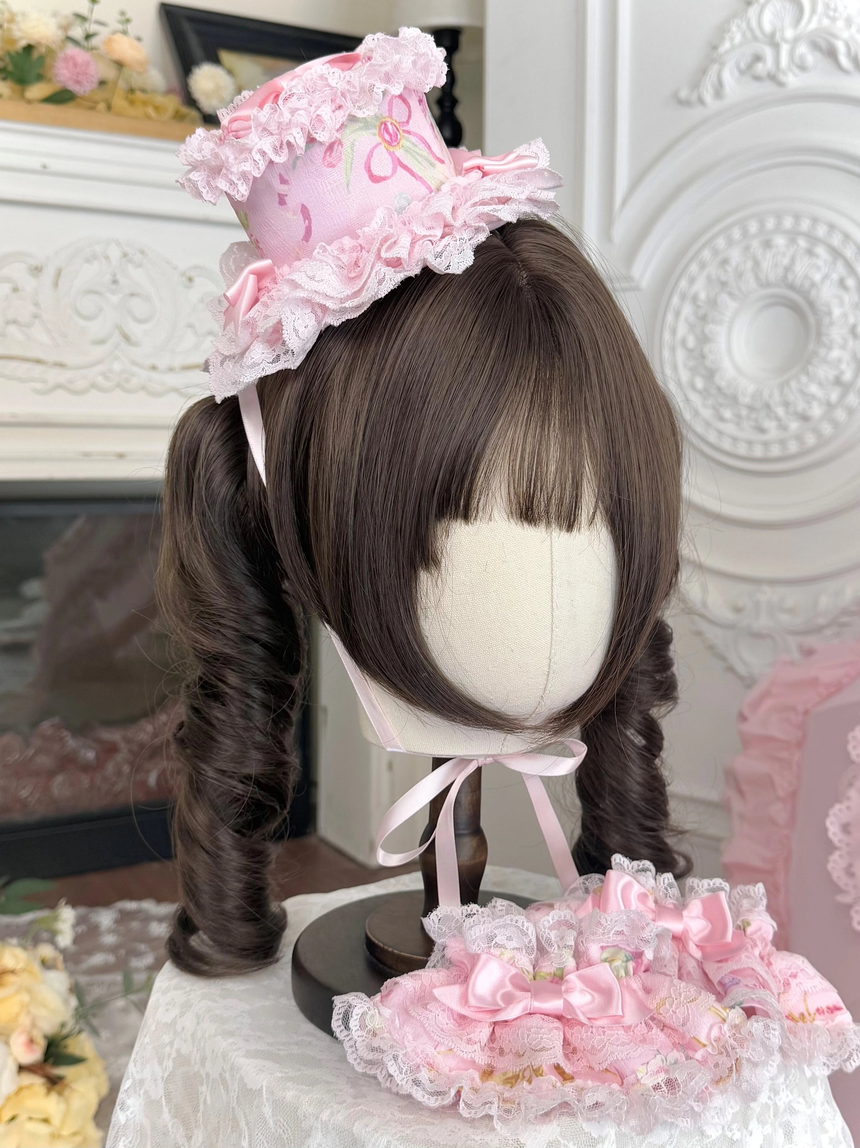 Spring 2025 Vintage Flower Wall Sweet Lolita Accessories Set BNT KC Hair Clips