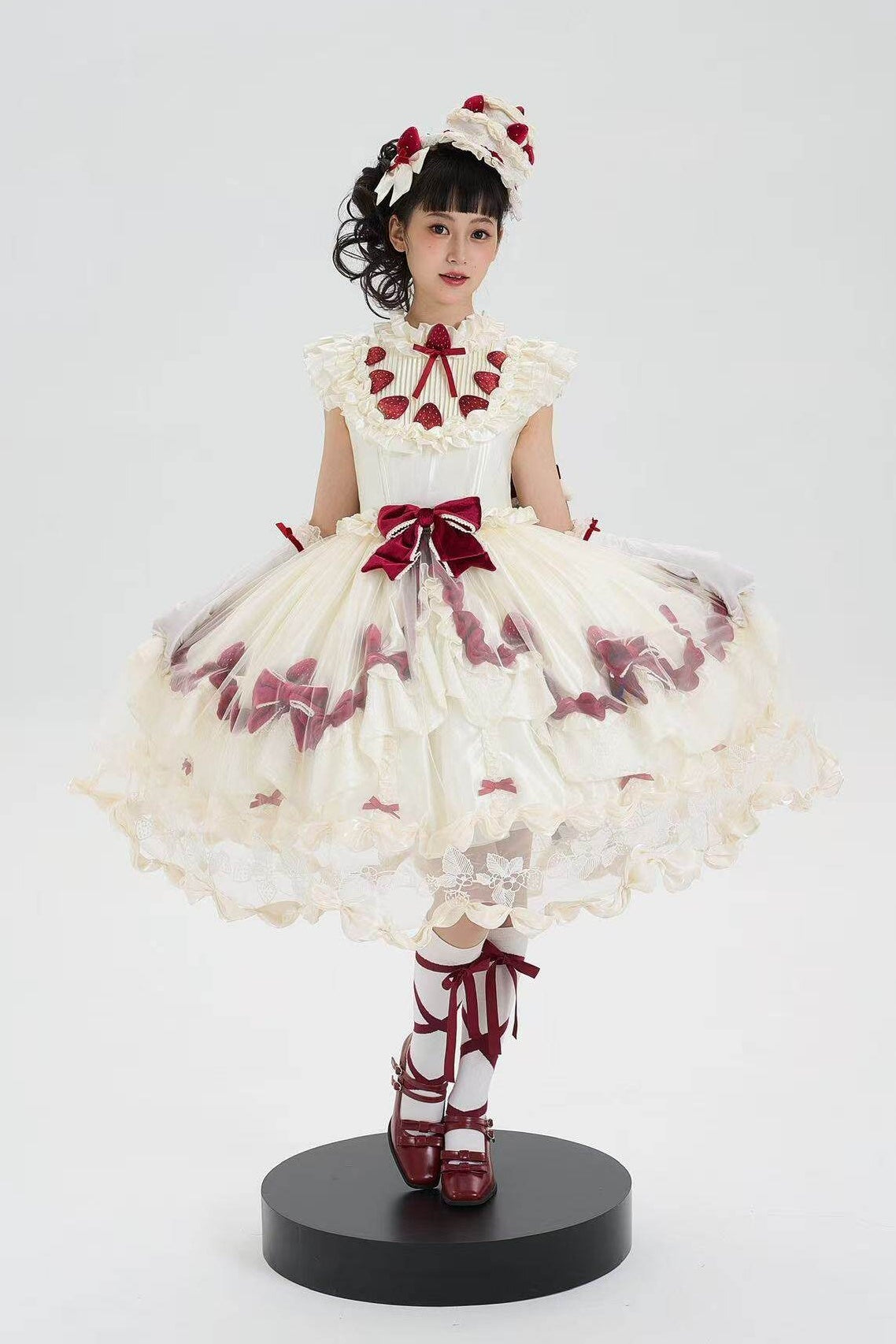 Strawberry Cream Cake Lolita OP Dress Set